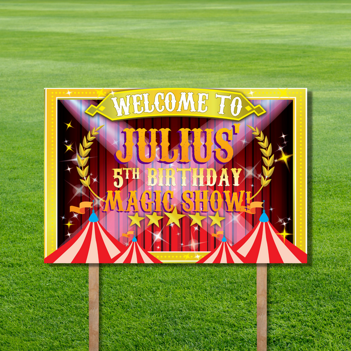 Magic Show Yard Sign