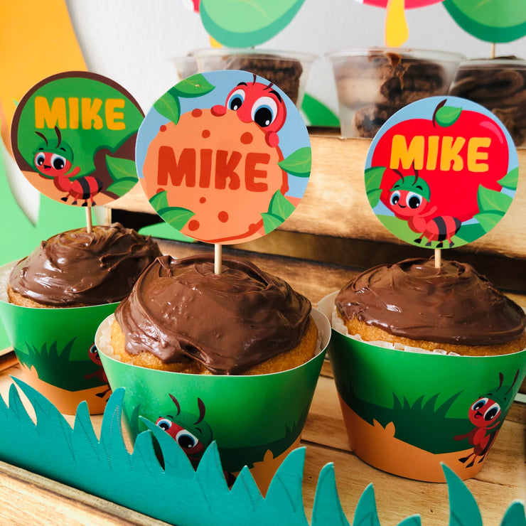Ants Go Marching Cupcake Toppers
