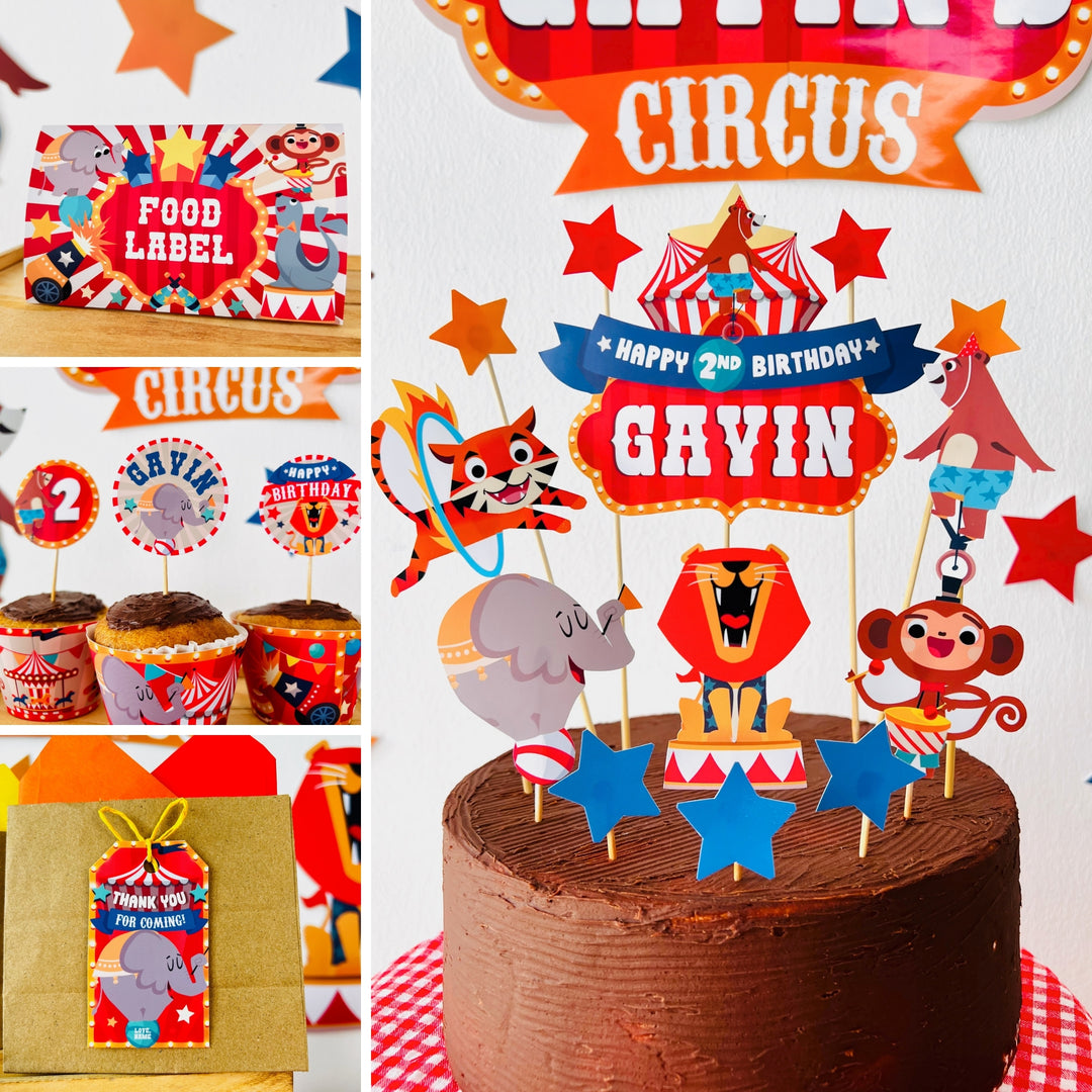 Circus Party Decoration Printable Kit | Birthday Carnival Bash Decor