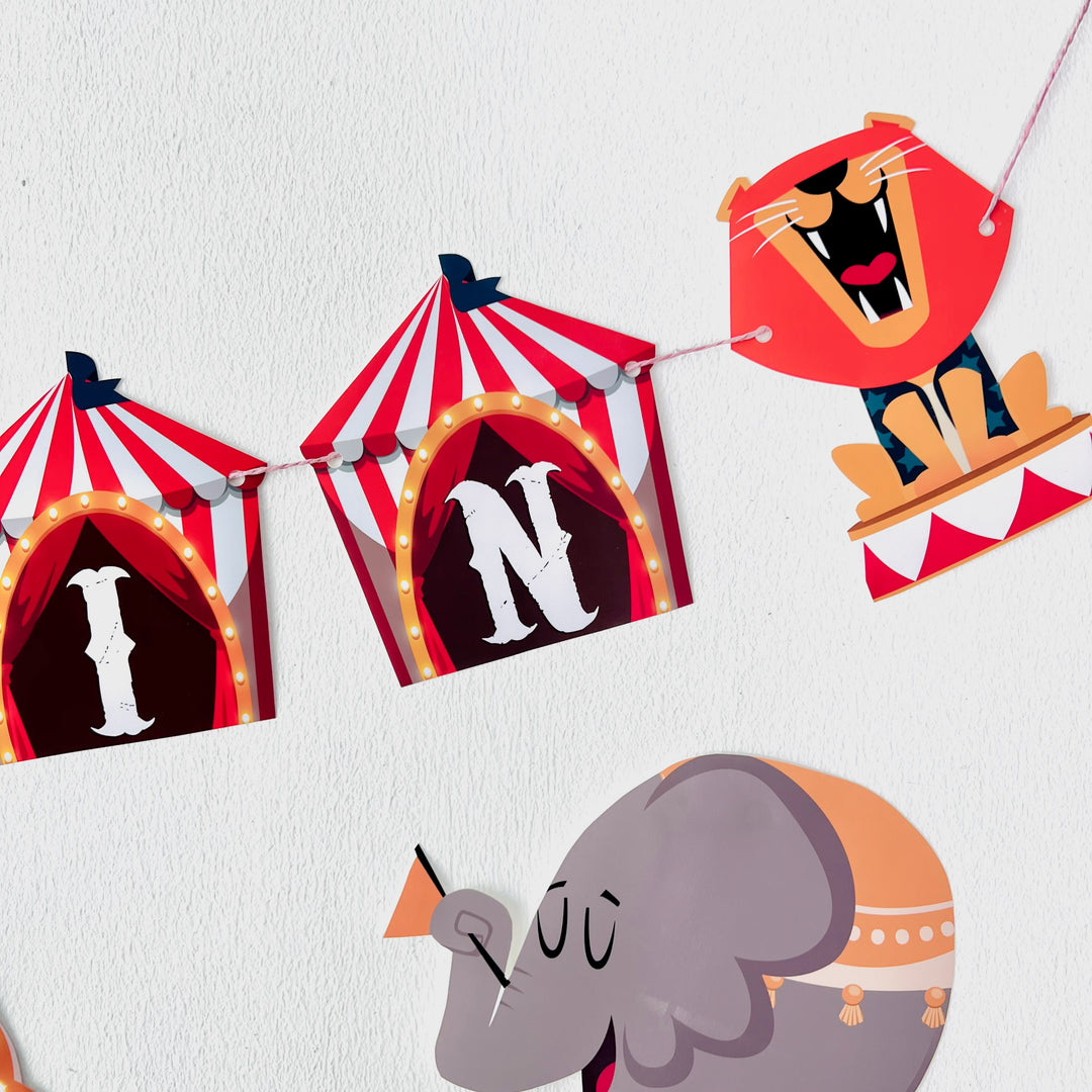 Circus Carnival Birthday Banner