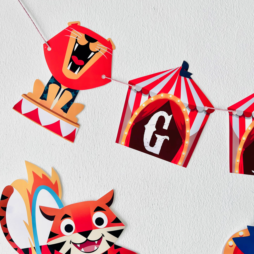 Circus Carnival Birthday Banner