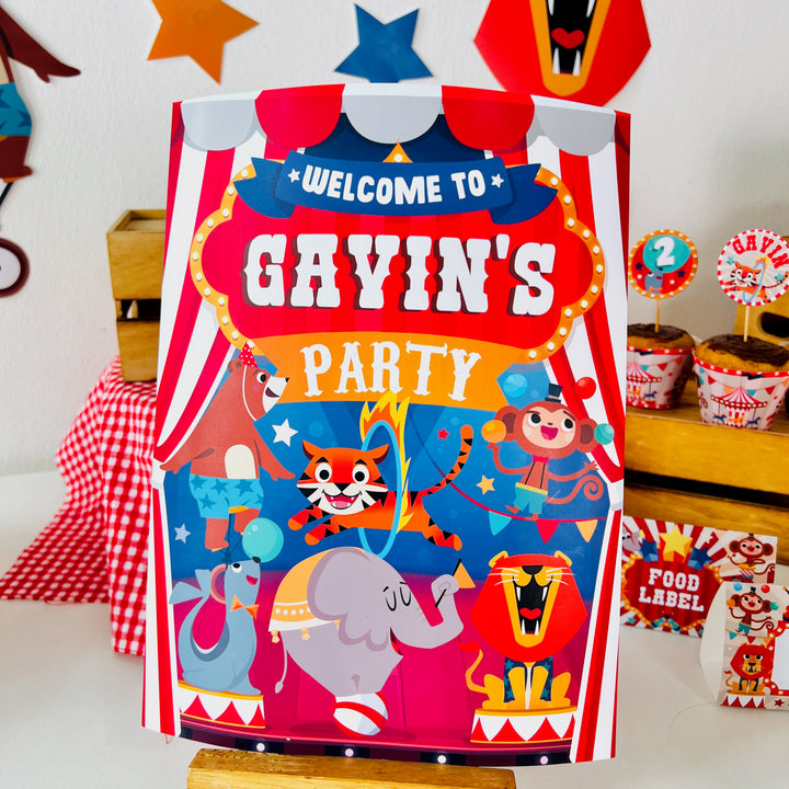 Circus Carnival Party Welcome Sign