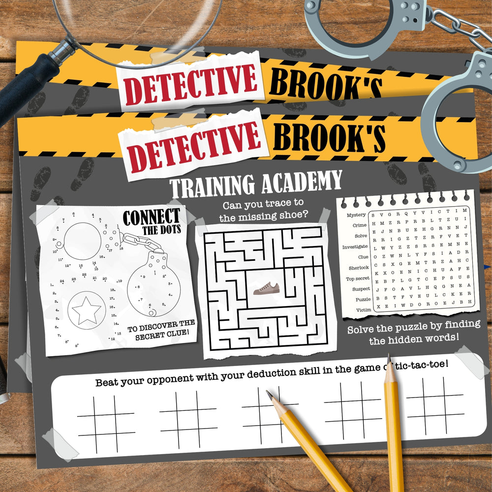 Detective Party Kids Birthday Coloring Page Printable | Spy Coloring Activity Sheet, Secret Agent Party Activity, Murder Mystery Party Game | Undercover Agent Party Coloring Game | Sherlock Holmes Activity Sheet for Kids, Children, School