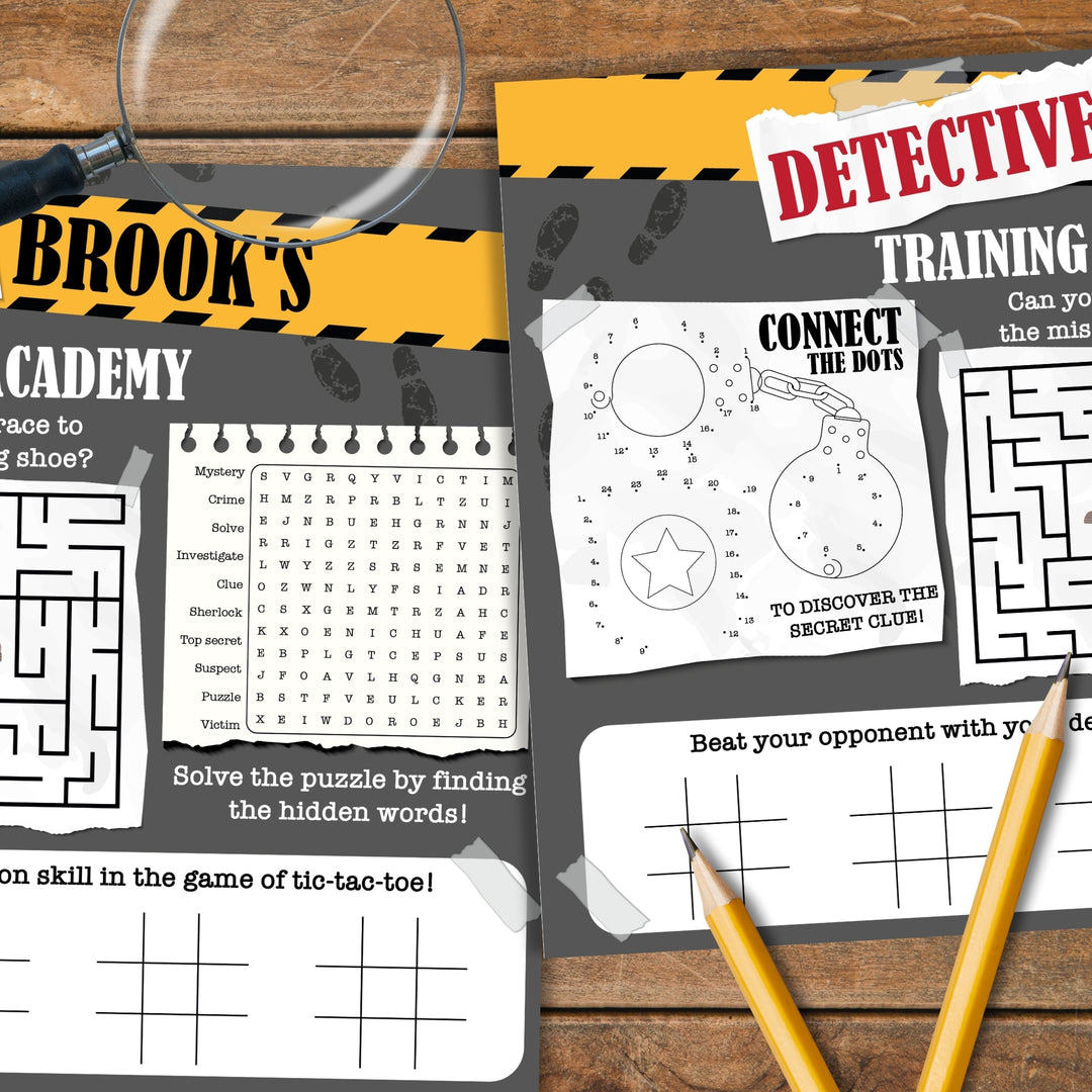 Detective Party Kids Birthday Coloring Page Printable | Spy Coloring Activity Sheet, Secret Agent Party Activity, Murder Mystery Party Game | Undercover Agent Party Coloring Game | Sherlock Holmes Activity Sheet for Kids, Children, School