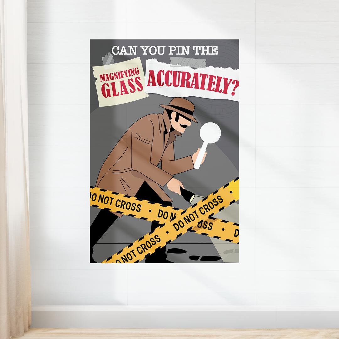 Mystery Party Pin Game Printable | Pin the Magnifying Glass on the Detective, Secret Agent Party Game, Spy Party Game, Sherlock Holmes Game, Undercover Game, Special Agent Party Game | Party Activity Pin Game, Party Entertainment