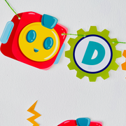 Robots and Science Birthday Banner