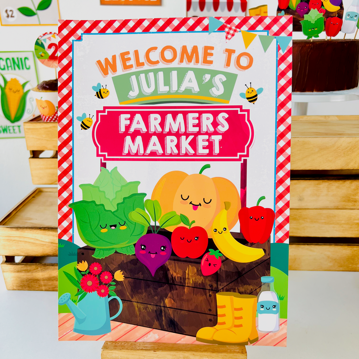 Farmers' Market Party Welcome Sign