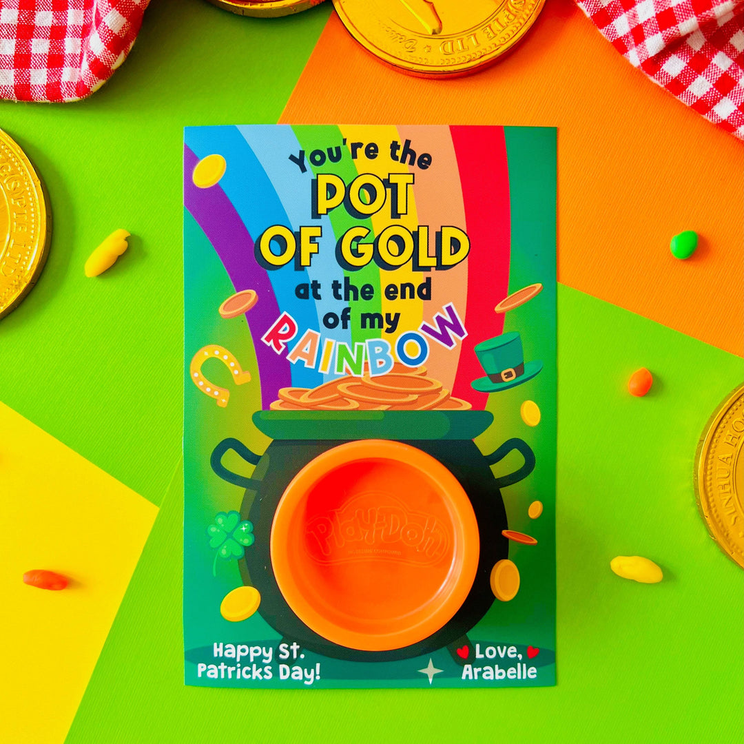 St Patricks Day Gift for Kids, Play Doh Card for Classroom Gift, Play Dough Gift Card | St Paddy Day School Party Favor | Daycare Gift, Preschool Gift for St Pattys Day | Play Dough Card, Play Doh Gift Card | Small Gift for Children, Kids, Play Doh, Play Dough | St Patricks Day Treats, Party Favors