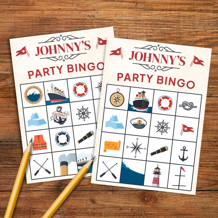 Titanic party bingo printable game