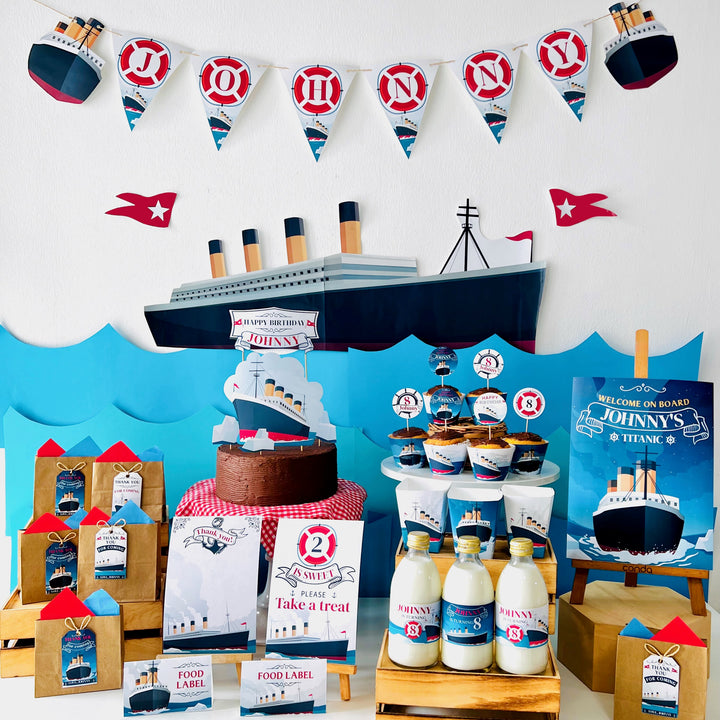Titanic party decorations printable bundle nautical theme