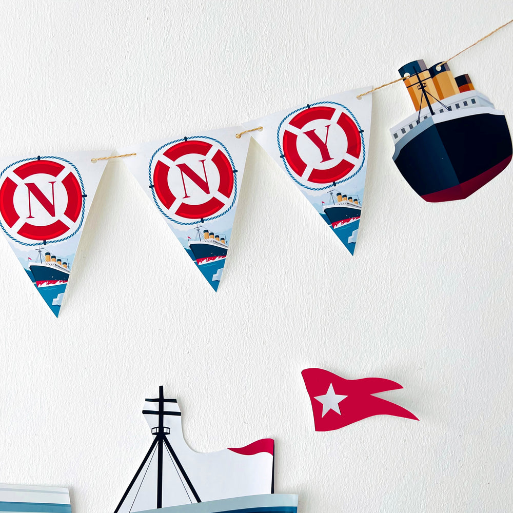 Titanic cruise ship birthday banner printable