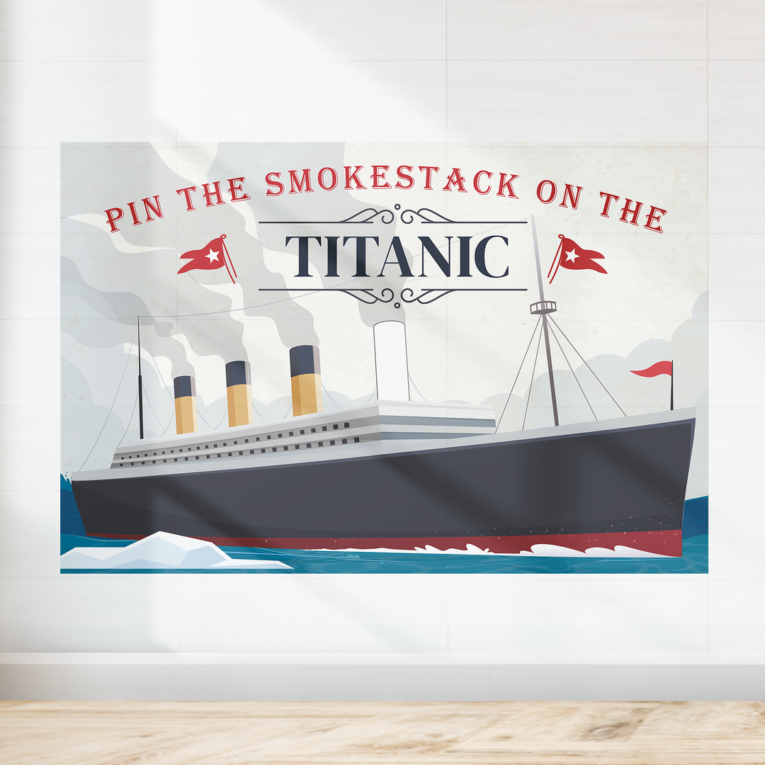 Pin the smokestack on the Titanic party game printable