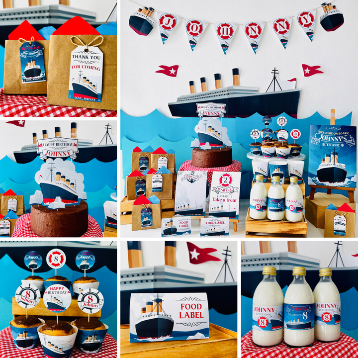 Titanic party decorations printable bundle nautical theme