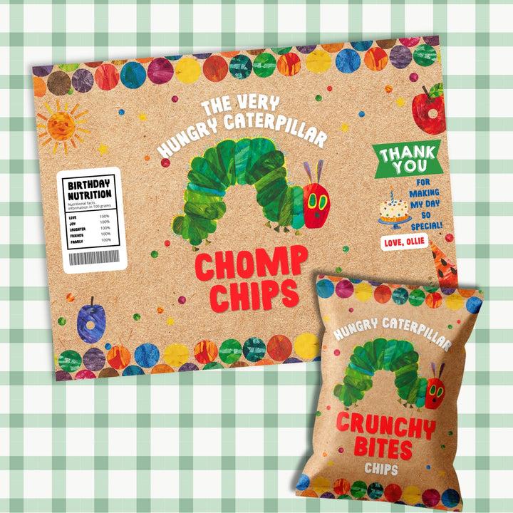 Very Hungry Caterpillar Chip Bag Template