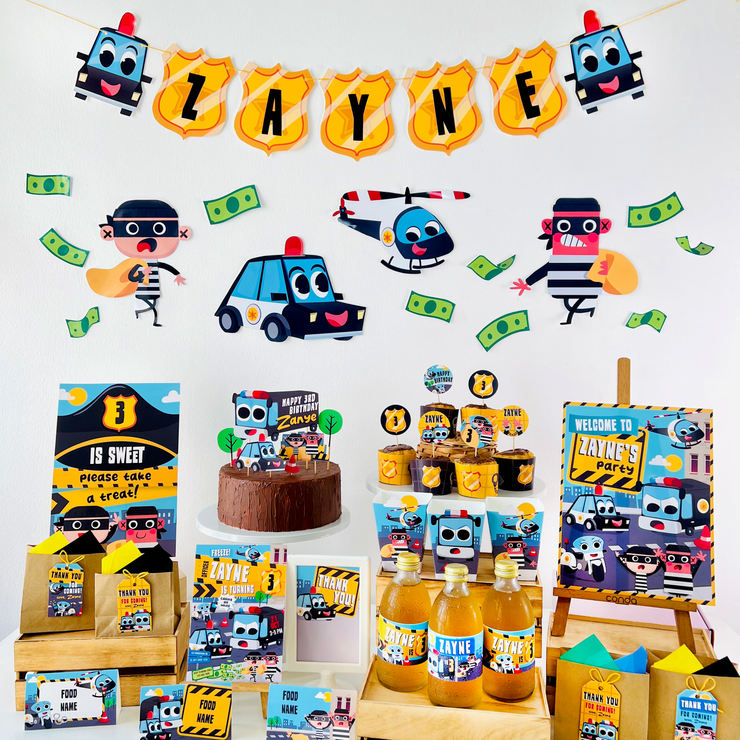 Police Patrol Party Decorations Kit