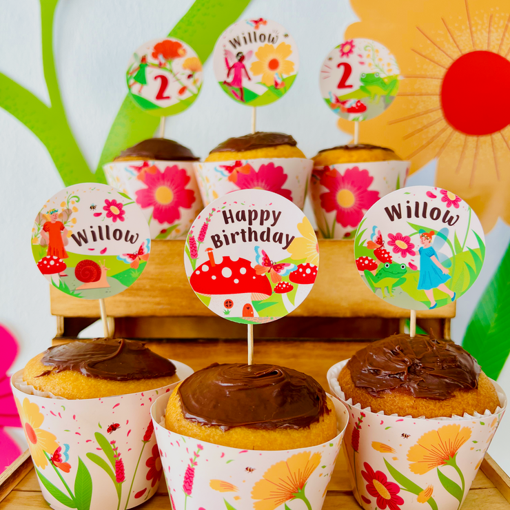 Fairy Party Cupcake Toppers Purple Fairies Cupcake Toppers 24Pcs Fairy Garden Party Cake Picks Fairy Tale Birthday Party Decorations For Fairyland Elf Baby Shower Supplies