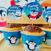 Penguin Wonderland Cupcake Toppers