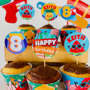 Water Park Cupcake Toppers