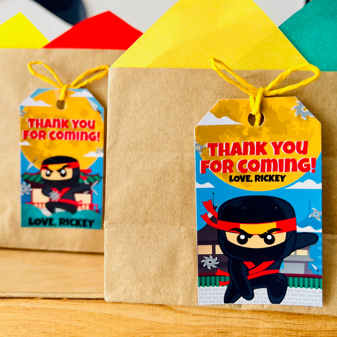 Gift Note Ninja Ninja Gift Tags | Pigsy Party Decoration – PigsyParty