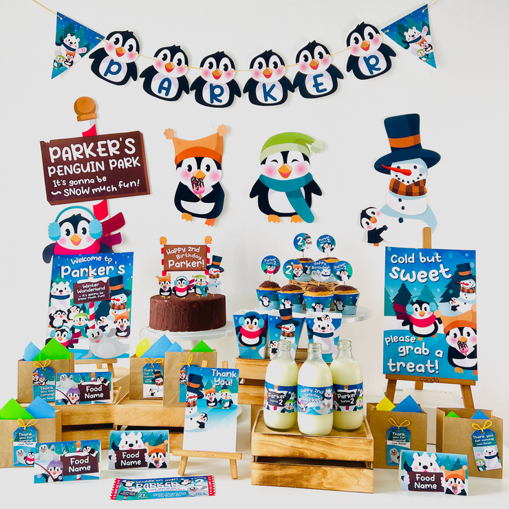 Penguin Wonderland Party Decorations Kit
