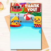 Water Park Thank You Card