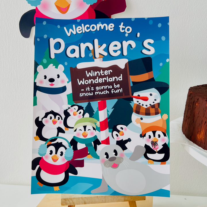 Penguin Wonderland Welcome Sign