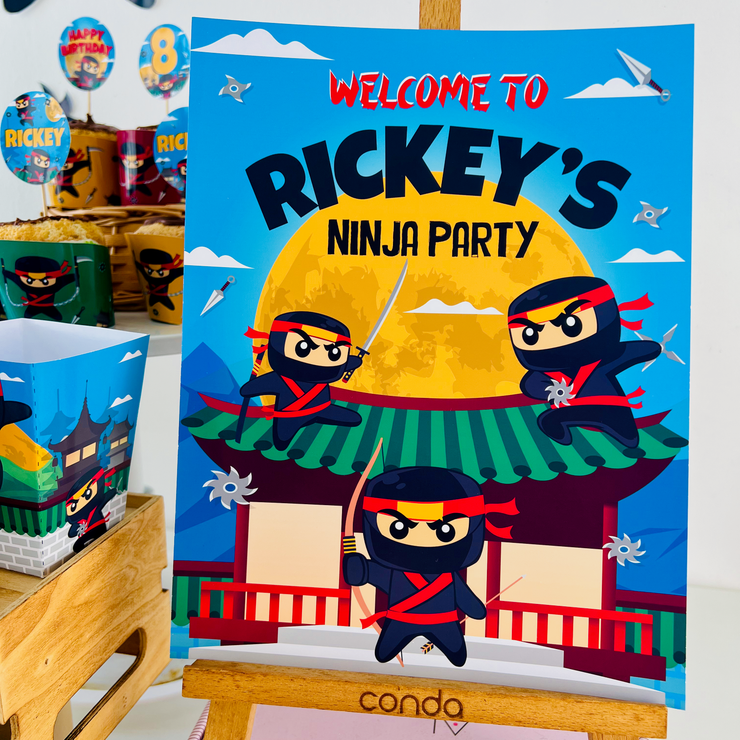 Ninja Party Welcome Sign Printable | Pigsy Party – PigsyParty