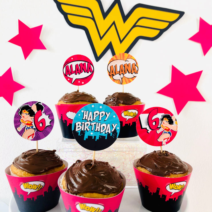 Wonder Woman Cupcake Toppers