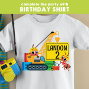 Ants Construction Trucks Party Birthday Shirt
