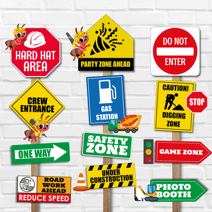 Construction Signs For Kids Party