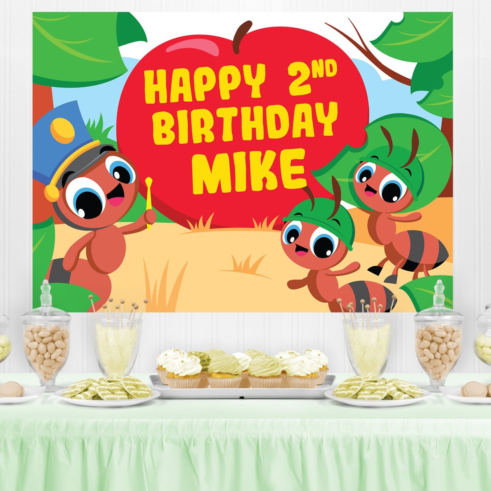 Ants Go Marching Birthday Backdrop Printable | Pigsy Party – PigsyParty