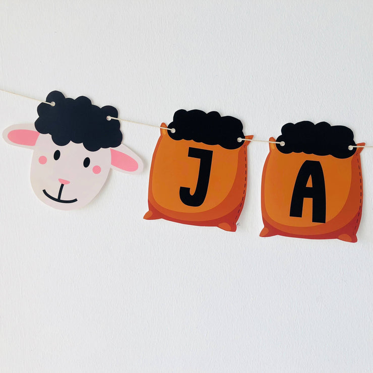 Baa Baa Black Sheep Birthday Banner