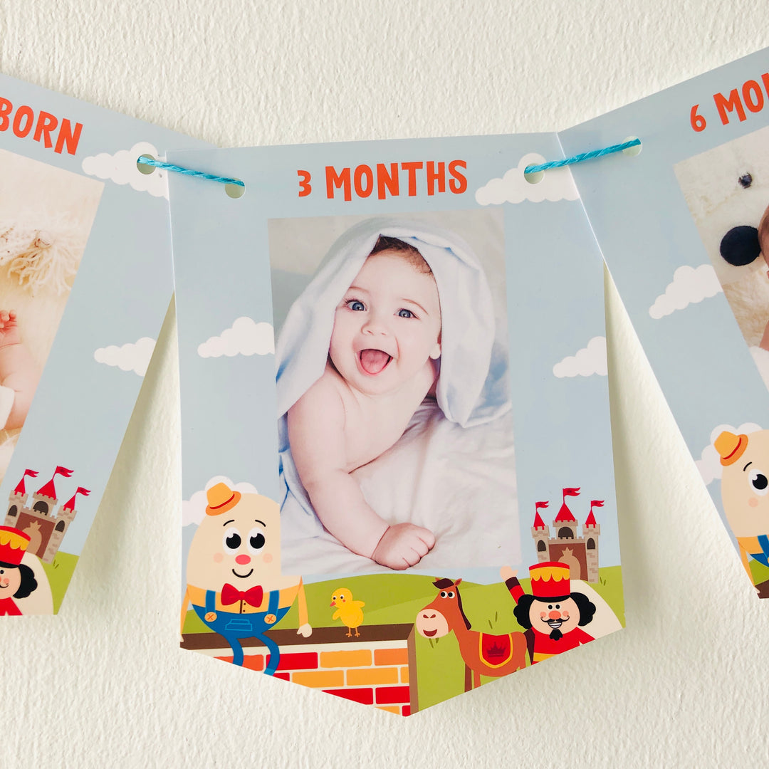 Baby Monthly Milestone Humpty Dumpty Banner