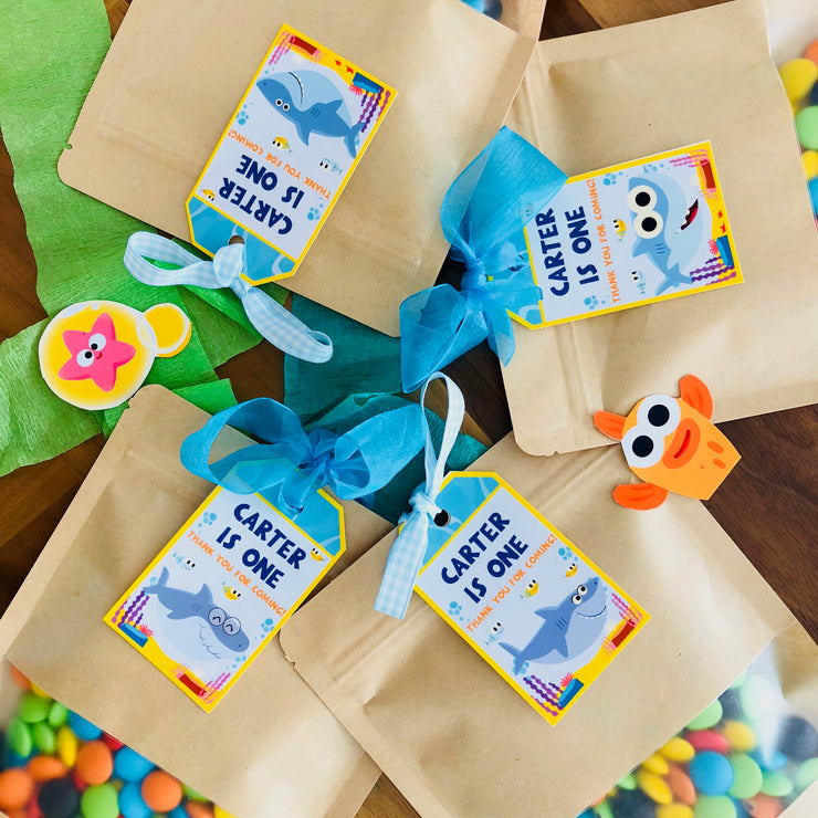 Baby Shark Party Favor Tags