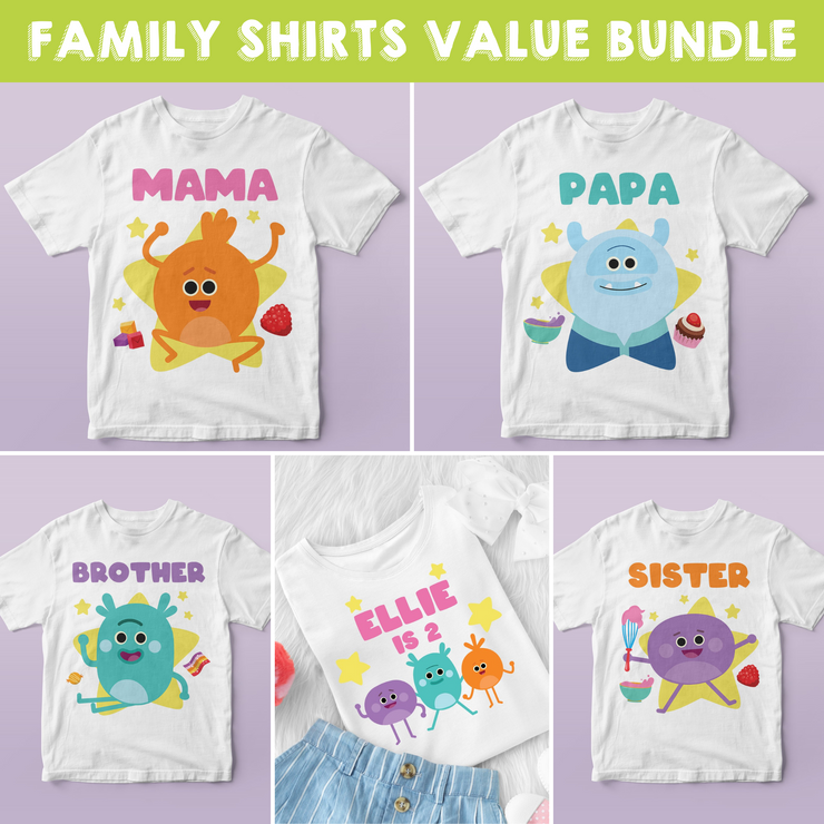 Bumble Nums Family Shirts Bundle