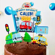 Car Wash Birthday Cake Topper
