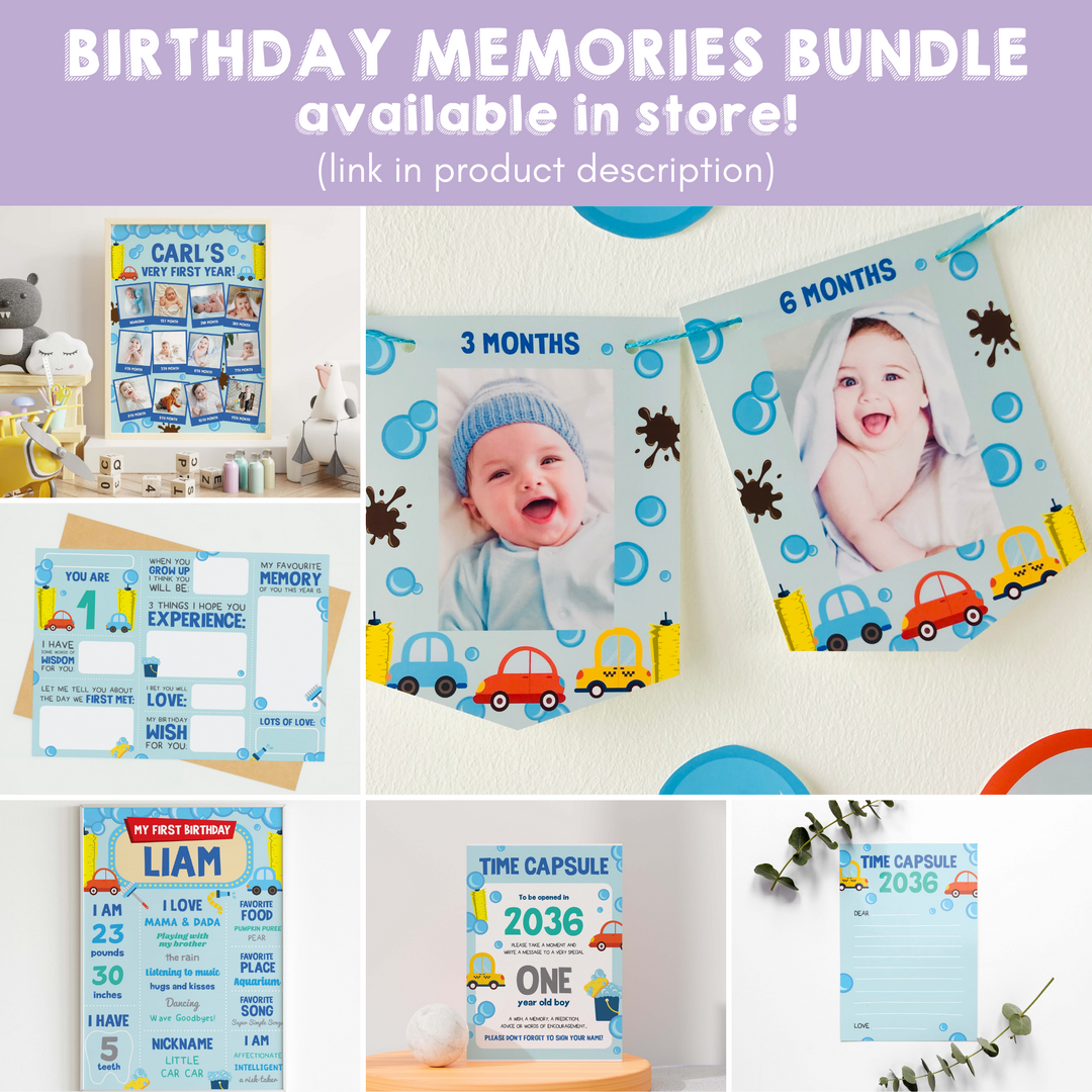 Car Wash Birthday Memories Bundle