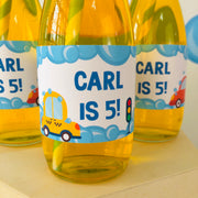 Car Wash Party Bottle Stickers