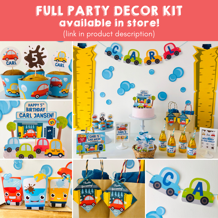 Car Wash Full Party DecorKit