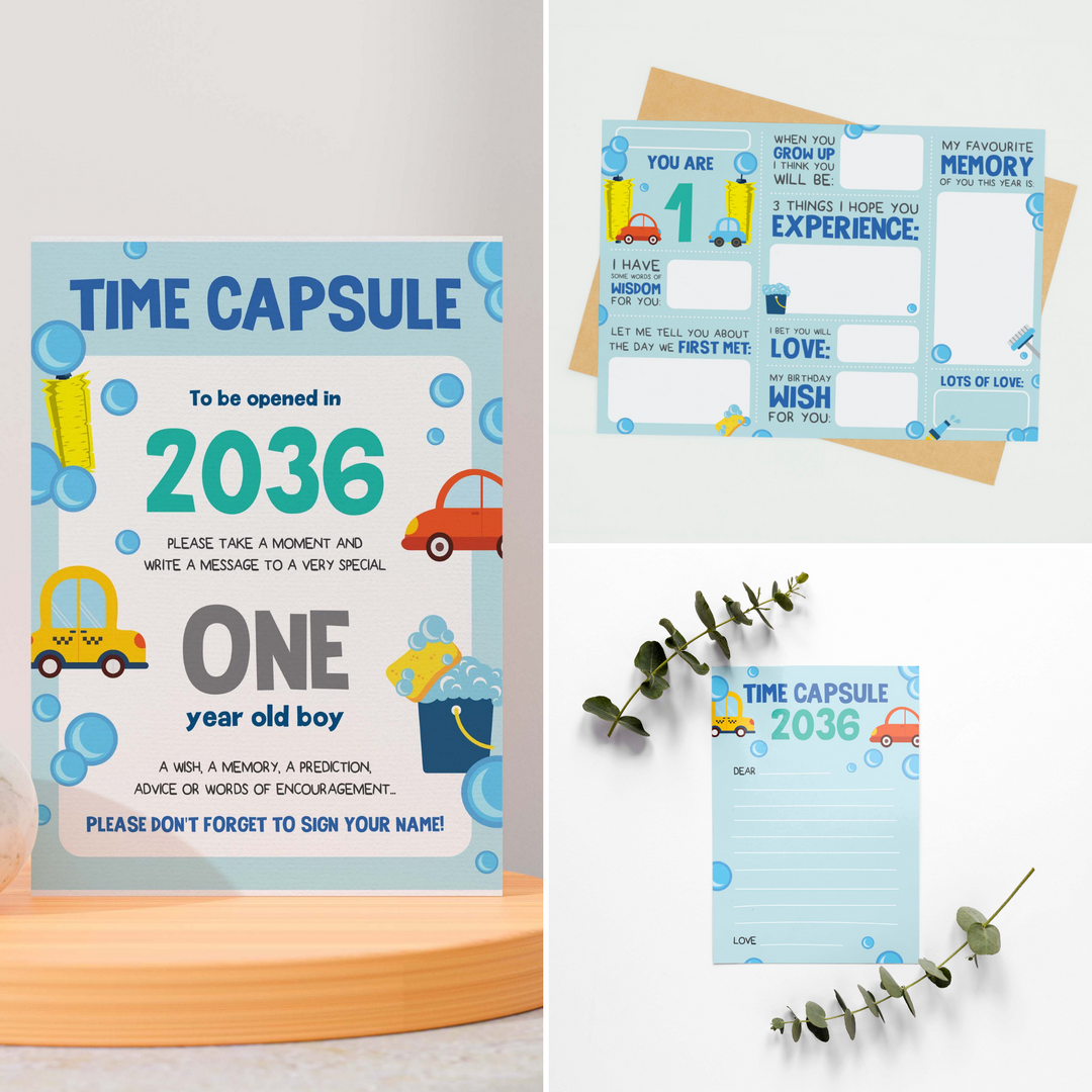 Car Wash Party Time Capsule Set