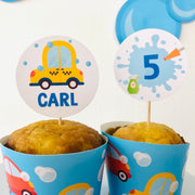 Car Wash Cupcake Toppers