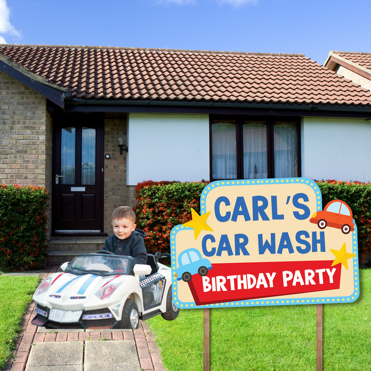 Car Wash Party Yard Sign