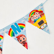 Cocomelon Wheels on the Bus Birthday Banner