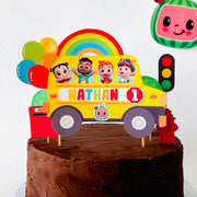 Cocomelon Wheels on the Bus Cake Topper