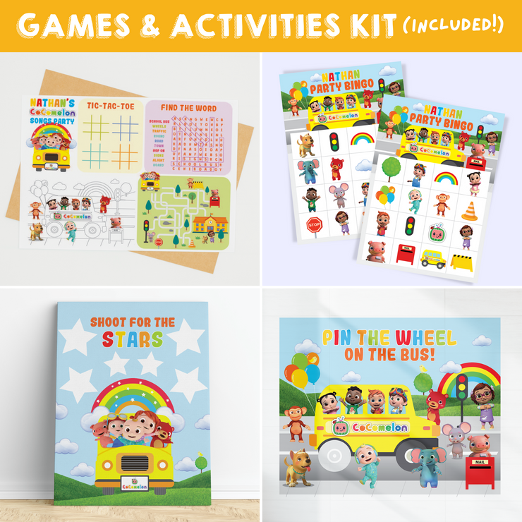 Cocomelon Wheels on the Bus Games and Activities Kit
