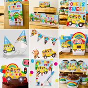 Cocomelon Wheels on the Bus Party Decorations Kit
