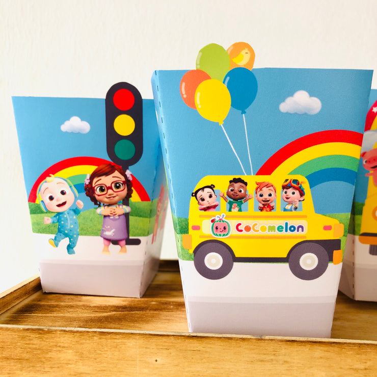 Cocomelon Wheels on the Bus Party Favor Boxes