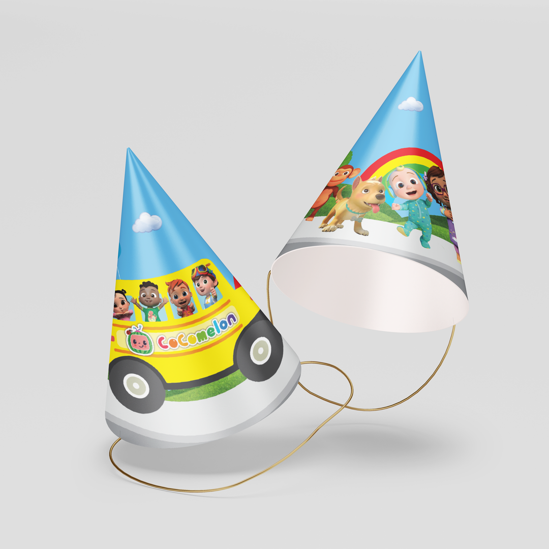 Cocomelon Wheels on the Bus Party Hats