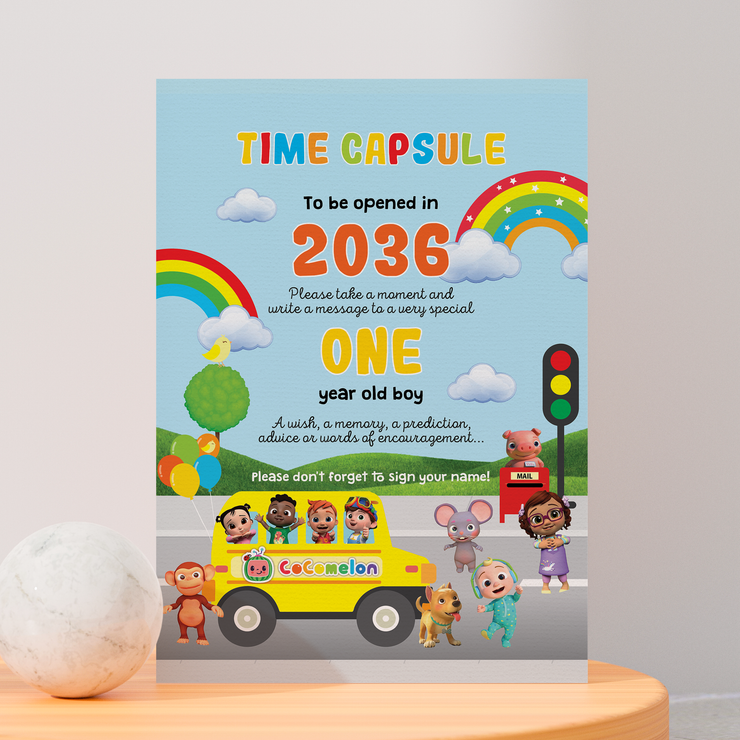 Cocomelon Wheels on the Bus Time Capsule Display Design