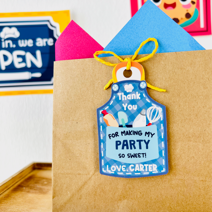 Cooking Party Favor Tags